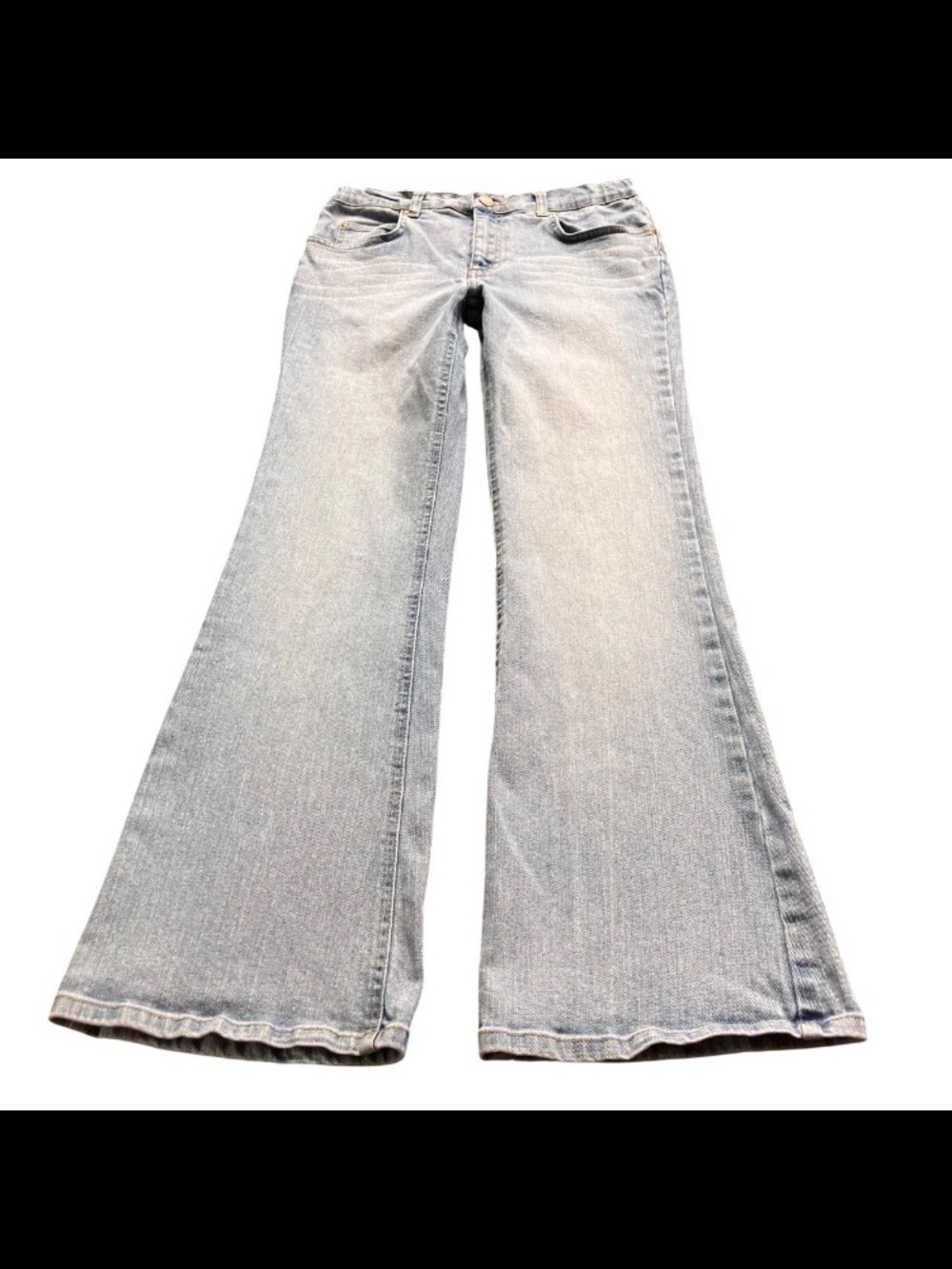 Vintage 2001 Old Navy Low Rise Flare Jeans Womens 14 Light Wash Y2K Stretch